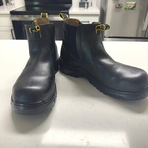Dakota Work Boots Mens 12 Black Full Grain Leather CSA Steel Toe Chelsea 6101
